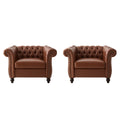 Silverdale Traditional Chesterfield Club Chairs Set Of 2 By Christopher Knight Home