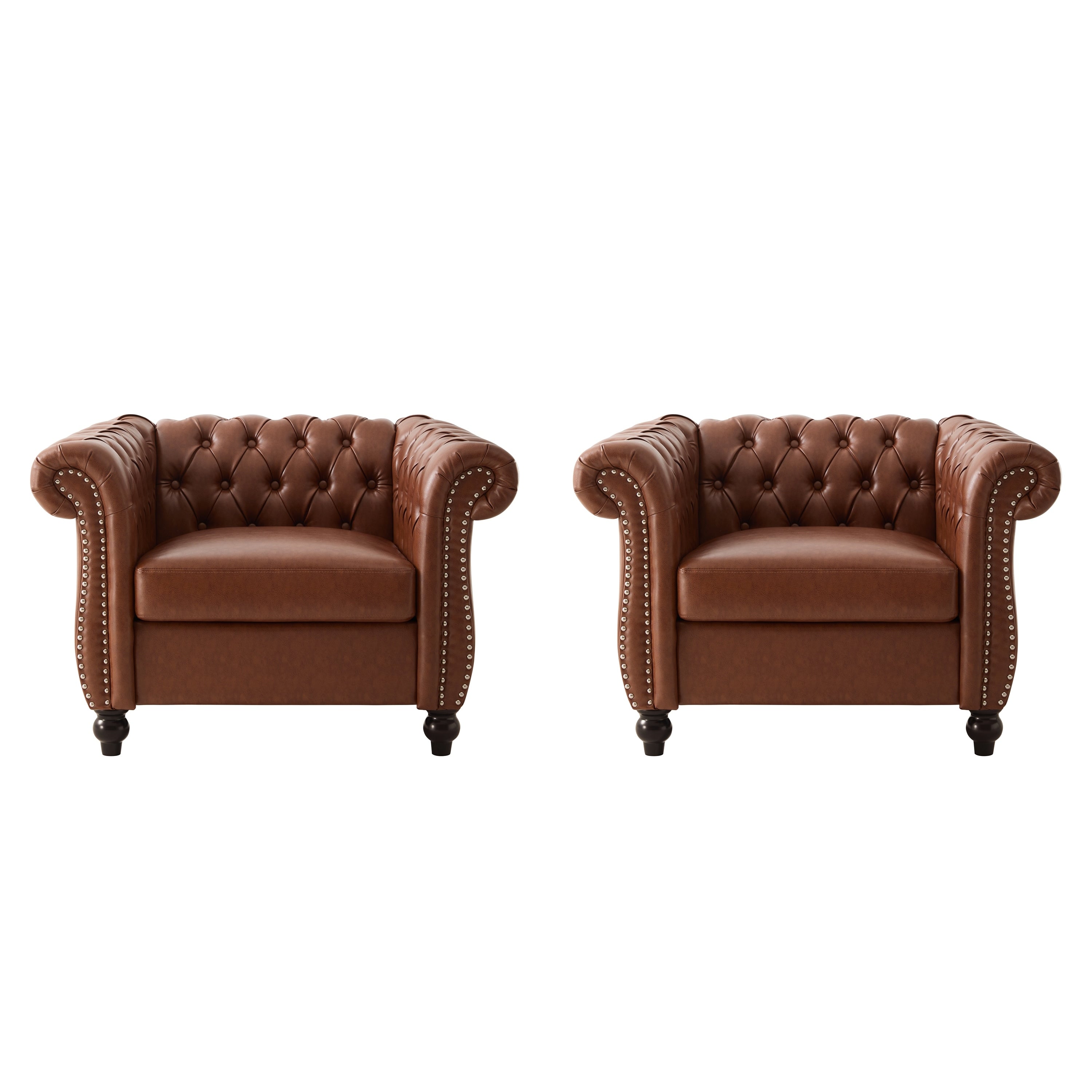 Silverdale Traditional Chesterfield Club Chairs Set Of 2 By Christopher Knight Home