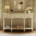 Christopher Knight Home Traditional Wooden Console Table With 3 Soft Close Drawers Turned Roman Legs Copper Handles