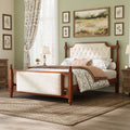Christopher Knight Home Upholstered Platform Bed Velvet With Button Tufted Headboard And Solid Wood Farmhouse Frame