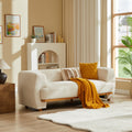 Christopher Knight Home Vazquez Modern 3 Seater Sofa 79 Wide Chenille Upholstered With Curved Silhouette Wood Accents
