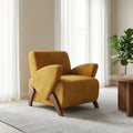 Christopher Knight Home Velvet Upholstered Accent Lounge Chair With Birch Wood Legs