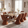 Christopher Knight Home Willowbrook 8 Piece Wood Top Dining Set With Dining Table And Beige Upholstered Dining Chairs