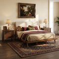 Christopher Knight Home Zavior Modern 3 Piece Bedroom Set Upholstered Wood Platform Bed Two Nightstands With 2 Drawers