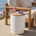 Christopher Knight Home Calyx Patio Mgo Storage Side Table White