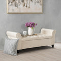 Keiko Tufted Velvet Armed Storage Ottoman Bench By Christopher Knight Home
