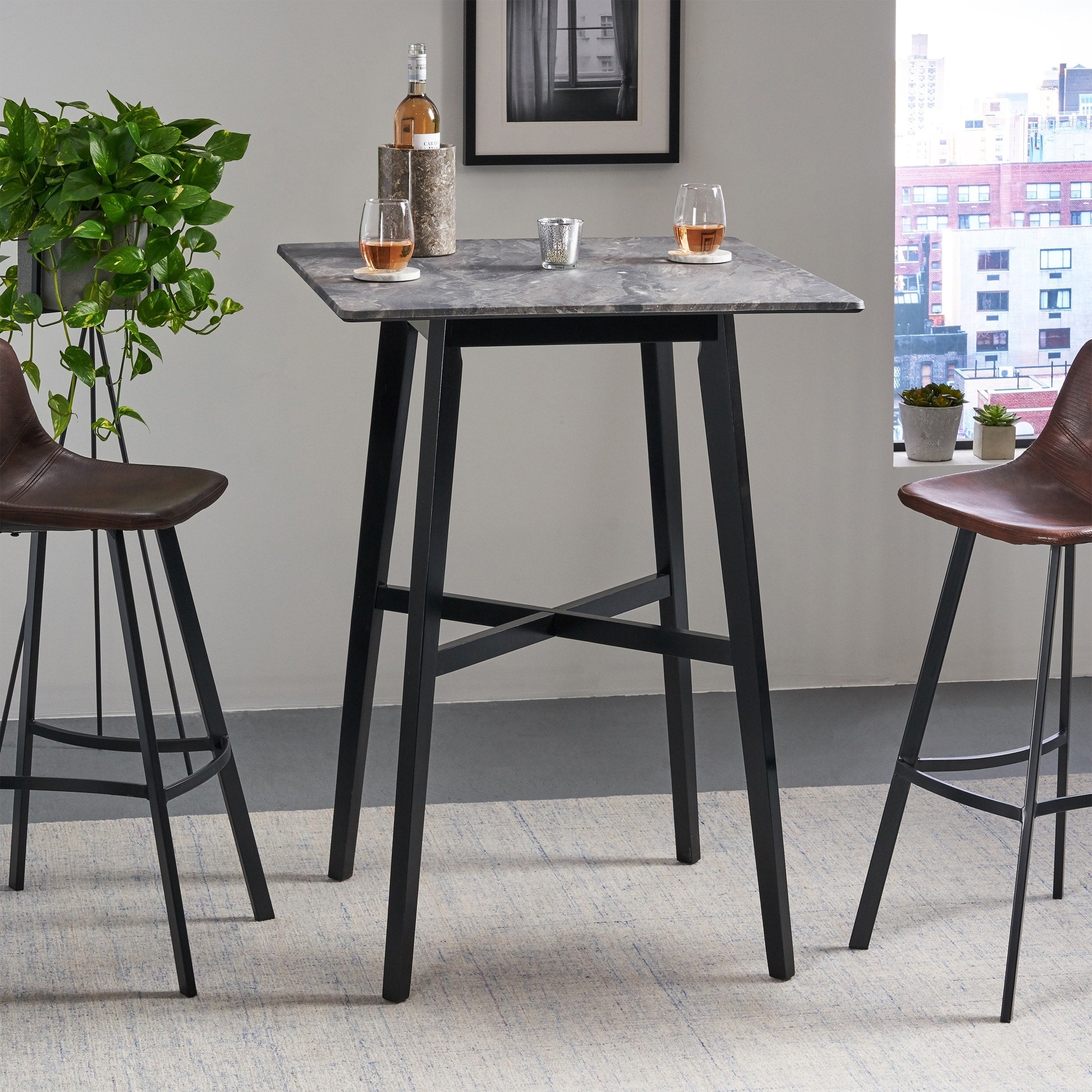 Christopher Knight Home Kenilworth Laminate Rubberwood Modern Bar Table