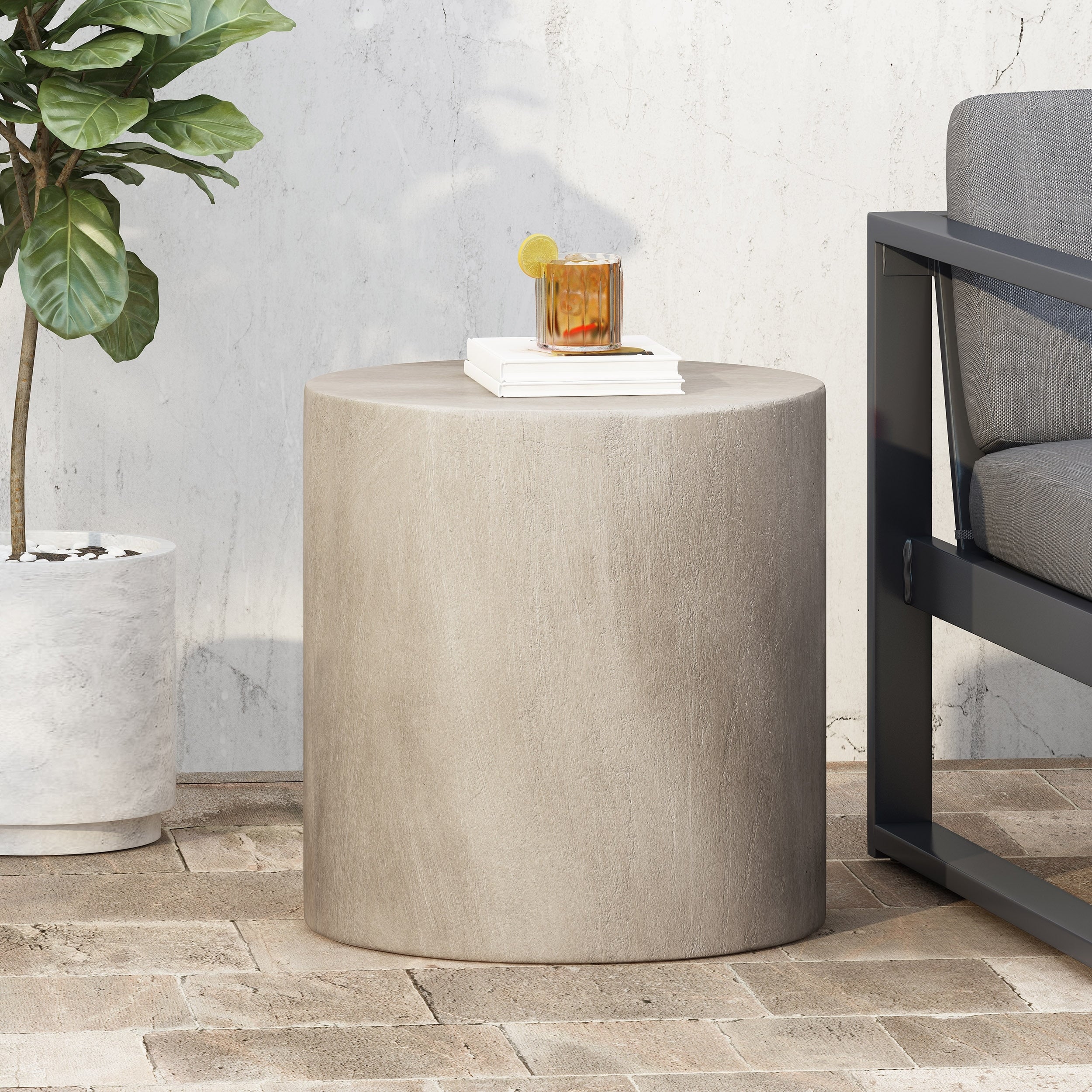 Legion Lightweight Concrete Side Table By Christopher Knight Home