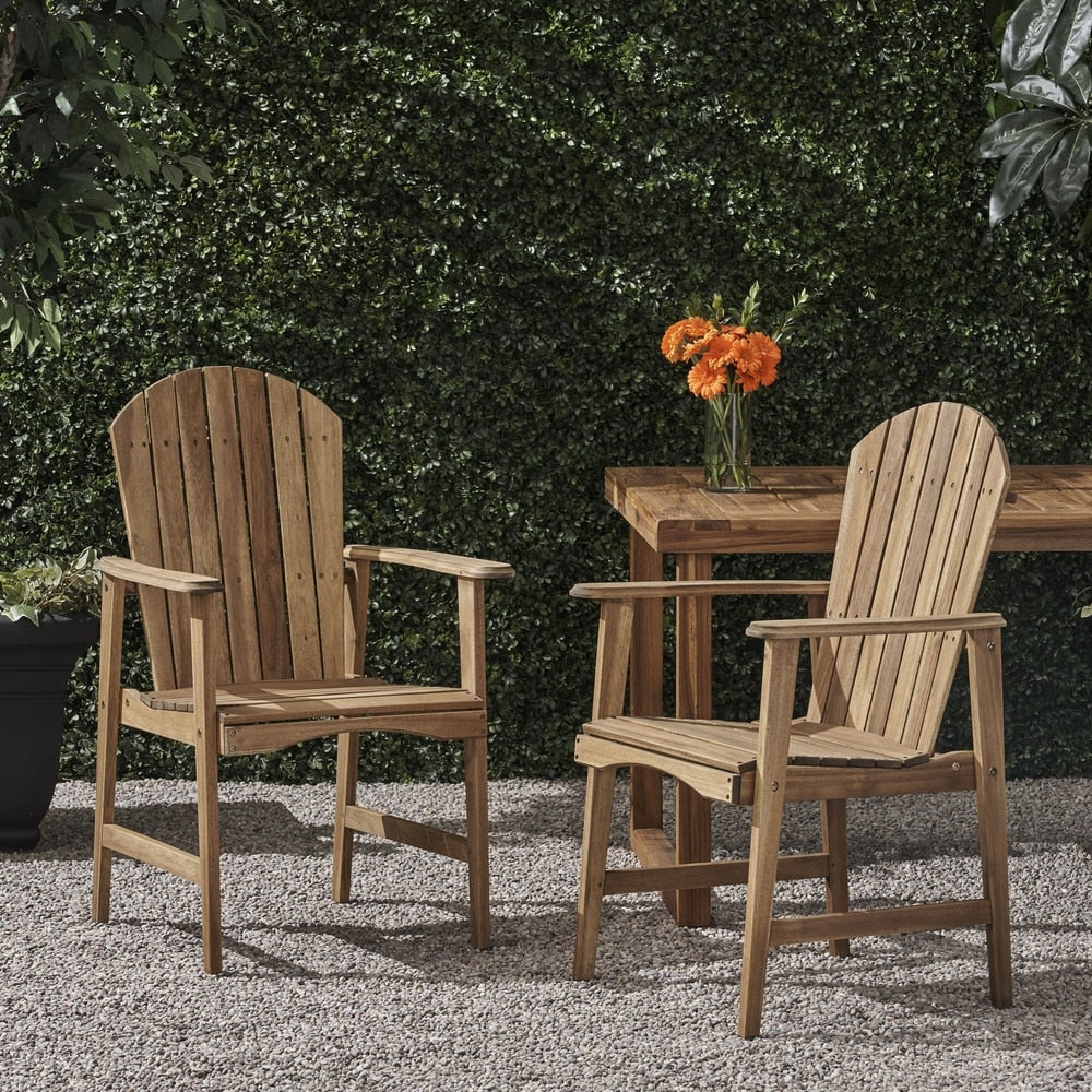 Christopher Knight Home Malibu Acacia Wood Adirondack Outdoor Dining Chairs Set Of 2