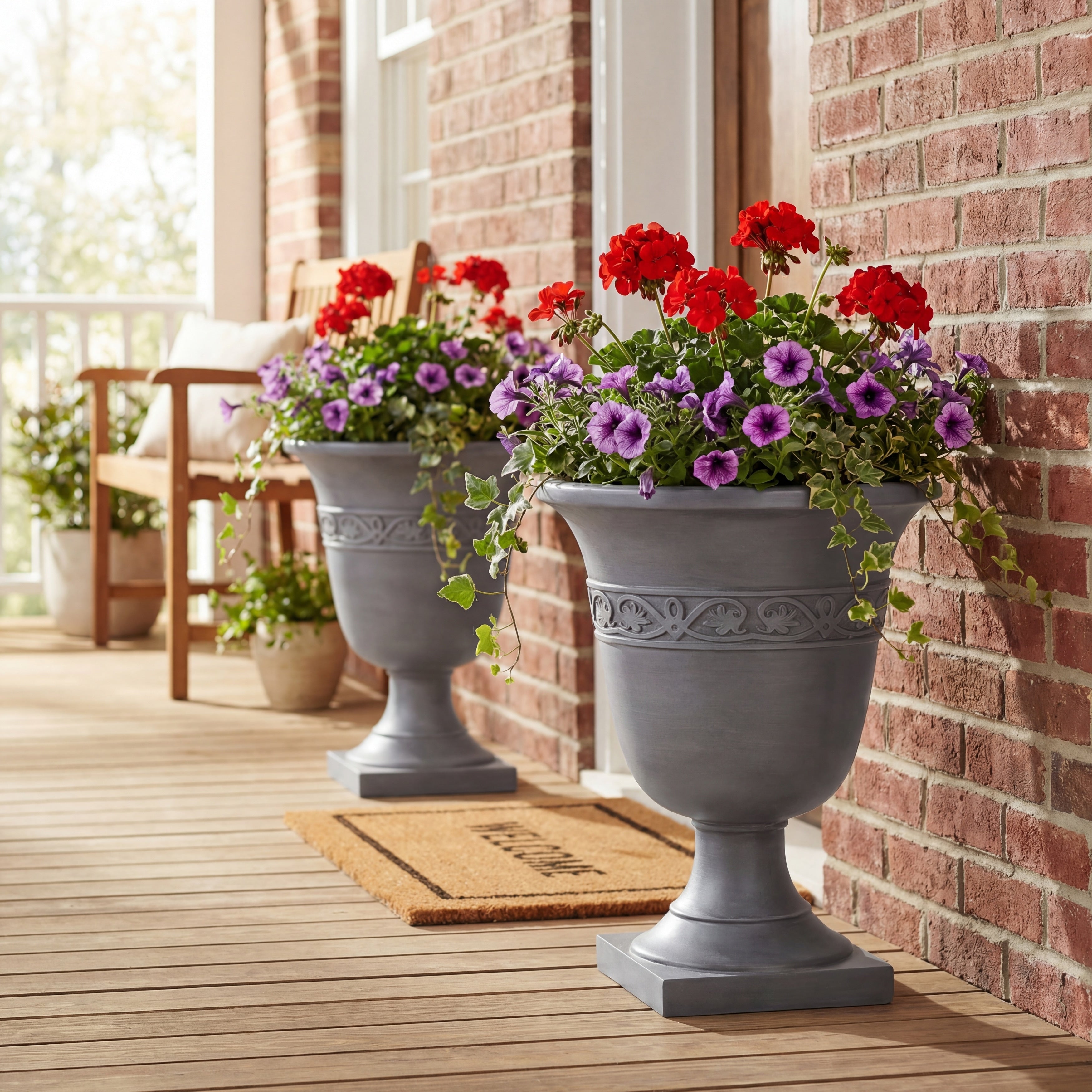 Christopher Knight Home Nerida Mgo And Fiberglass Outdoor Planter With Drainage Stopper