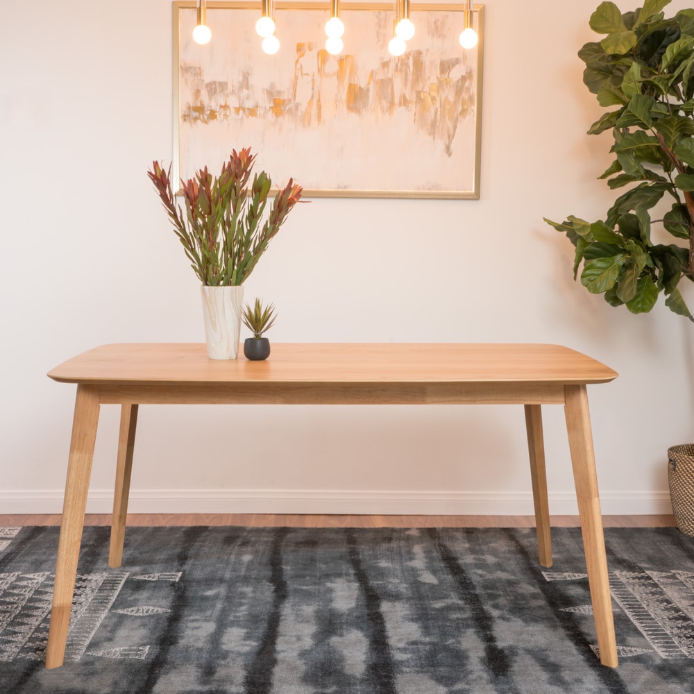 Nyala Natural Oak Finish Wood Dining Table By Christopher Knight Home