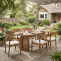 Christopher Knight Home Oberon Acacia Wood Outdoor Dining Set