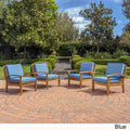 Peyton Outdoor Wooden Club Chair Set Of 4 By Christopher Knight Home