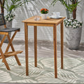 Christopher Knight Home Polaris Brown Acacia Wood Outdoor Minimalist Square Bar Table