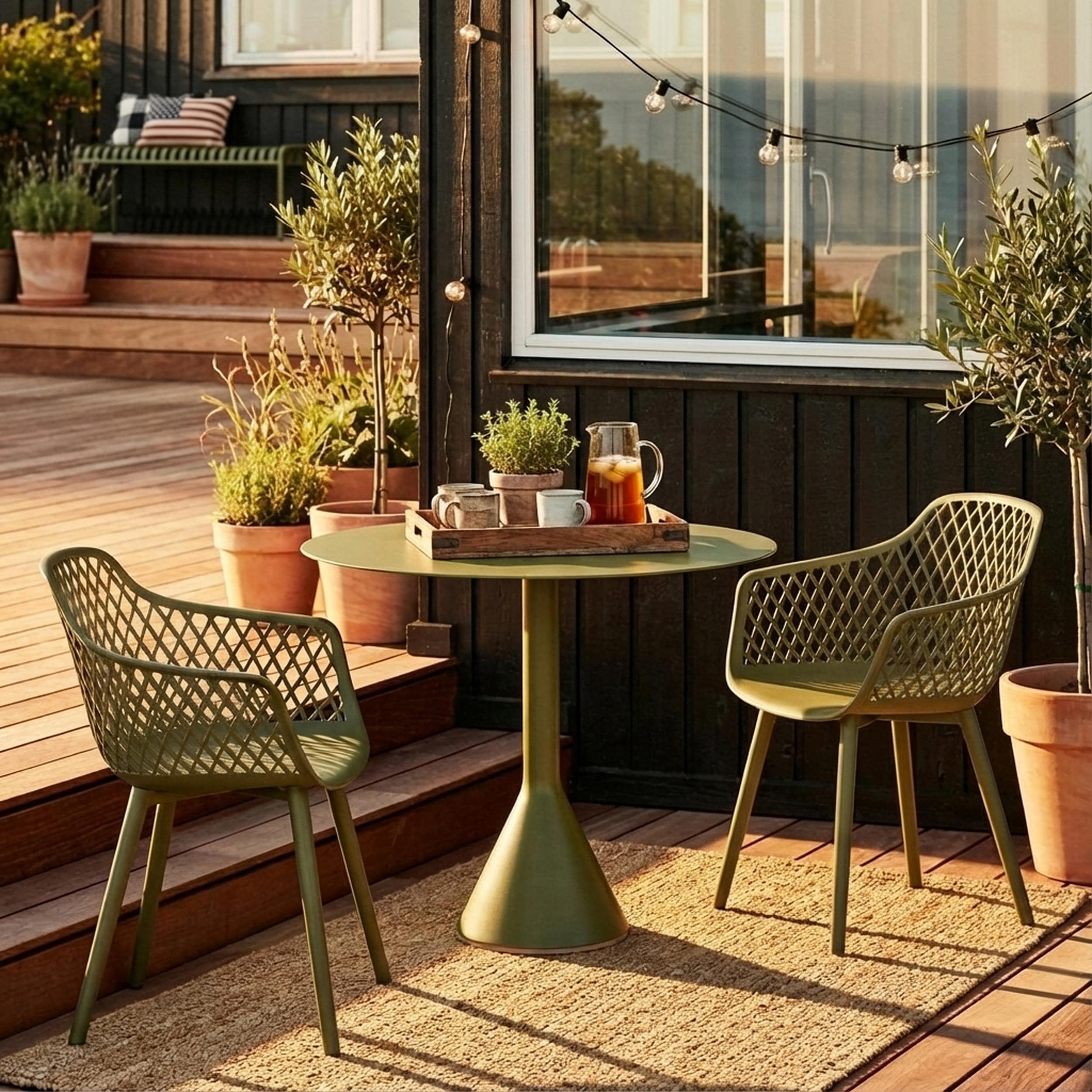 Poppy Outdoor Modern Dining Chair Set Of 2 By Christopher Knight Home 23.20 W X 21.00 L X 32.00 H