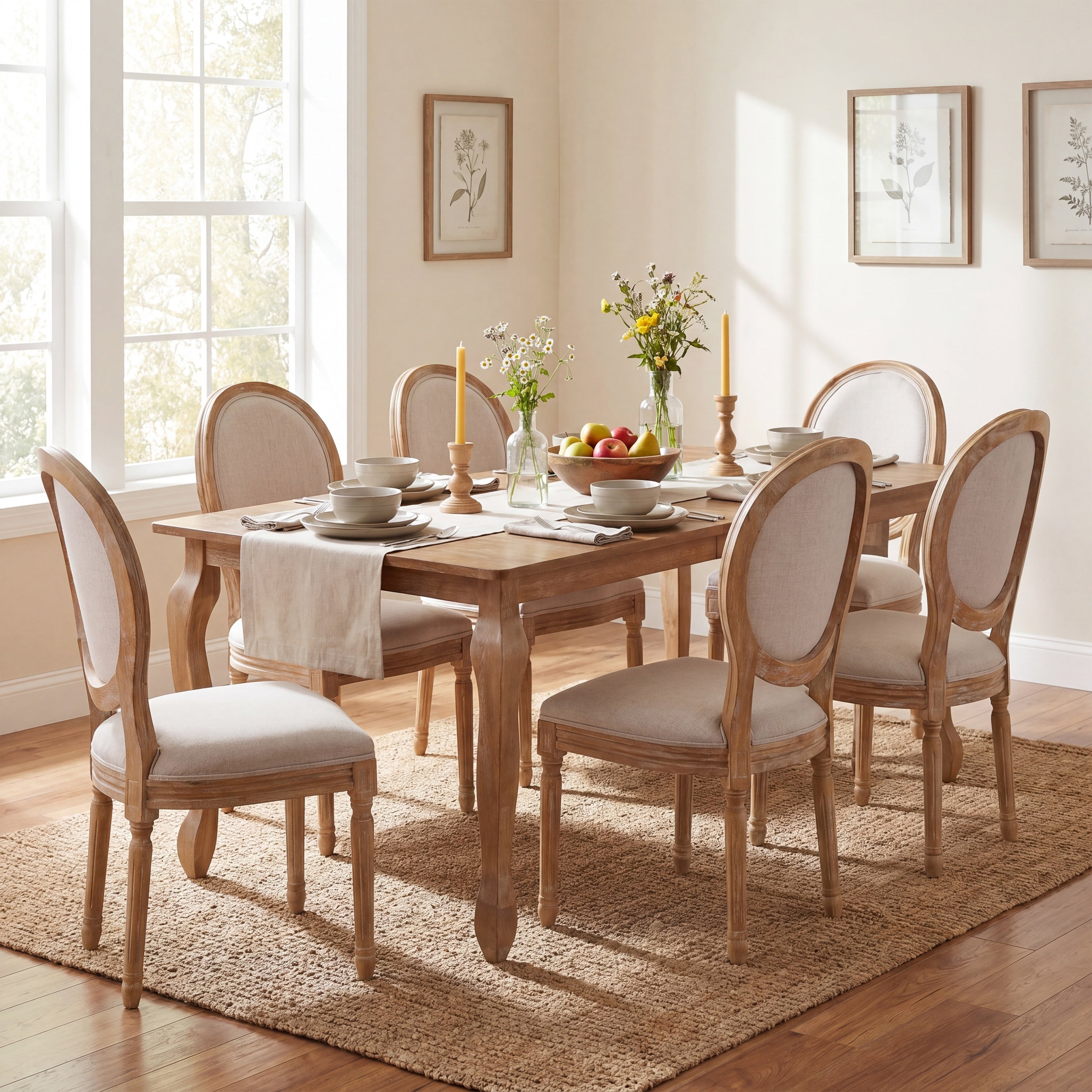 Christopher Knight Home Rosalind French Country Rubberwood Expandable Dining Set