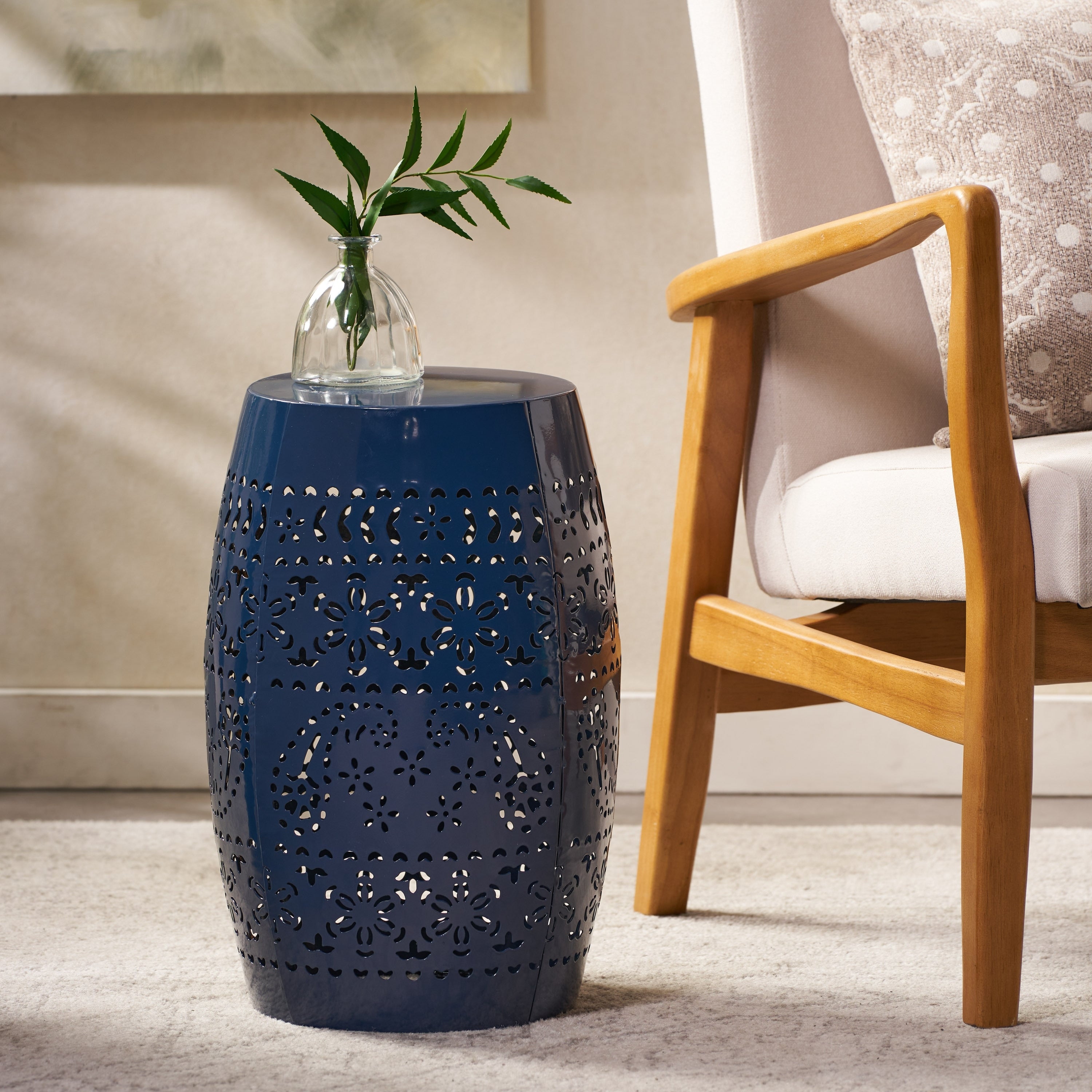 Ruby Outdoor 12 Inch Round End Table By Christopher Knight Home