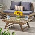 Christopher Knight Home Sedona Grey Wood Slatted Outdoor Coffee Table