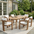 Christopher Knight Home Seraphine Acacia Wood Outdoor 7 Piece Dining Set