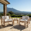 Christopher Knight Home Vaelorian Acacia Wood Outdoor Lounge Chair With Cushion