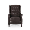 Walter Brown Bonded Leather Recliner Club Chair By Christopher Knight Home