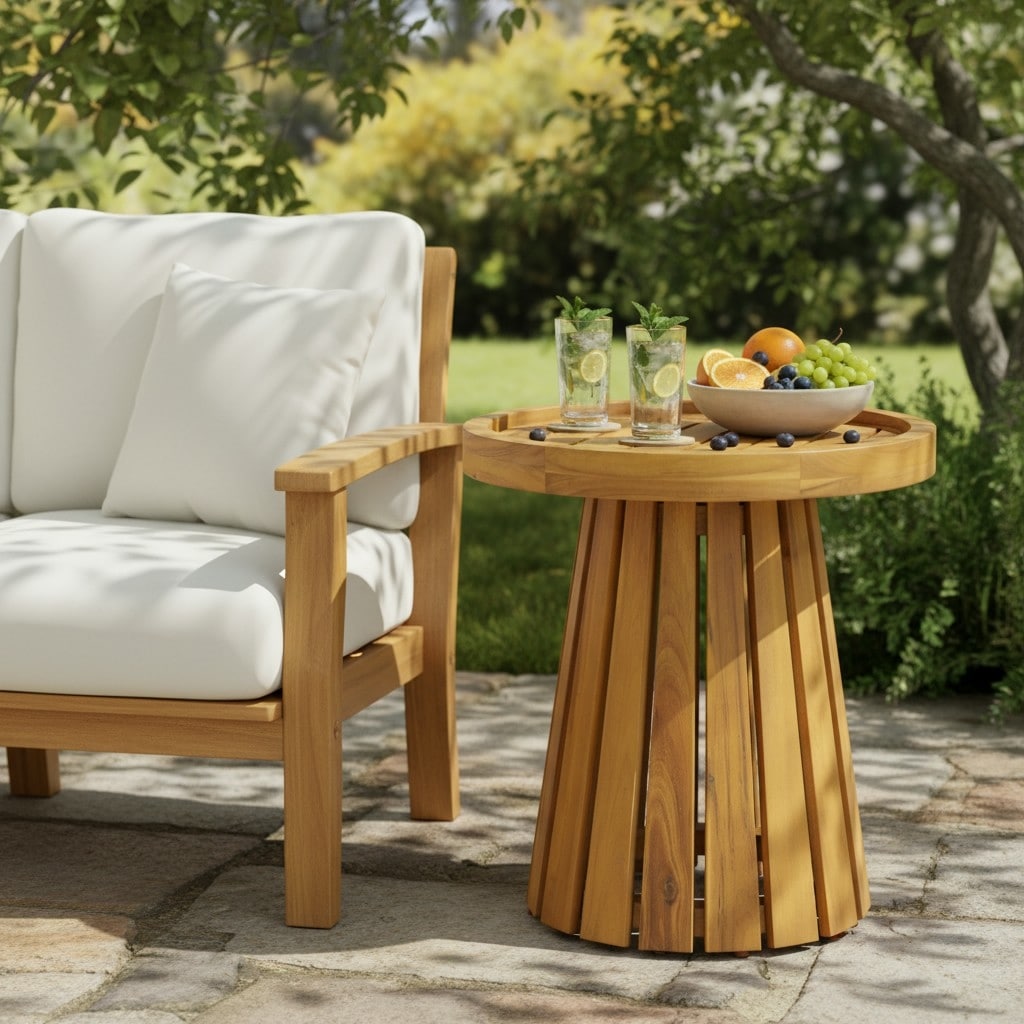 Christopher Knight Home Zephyron Acacia Wood Side Table With Natural Grain