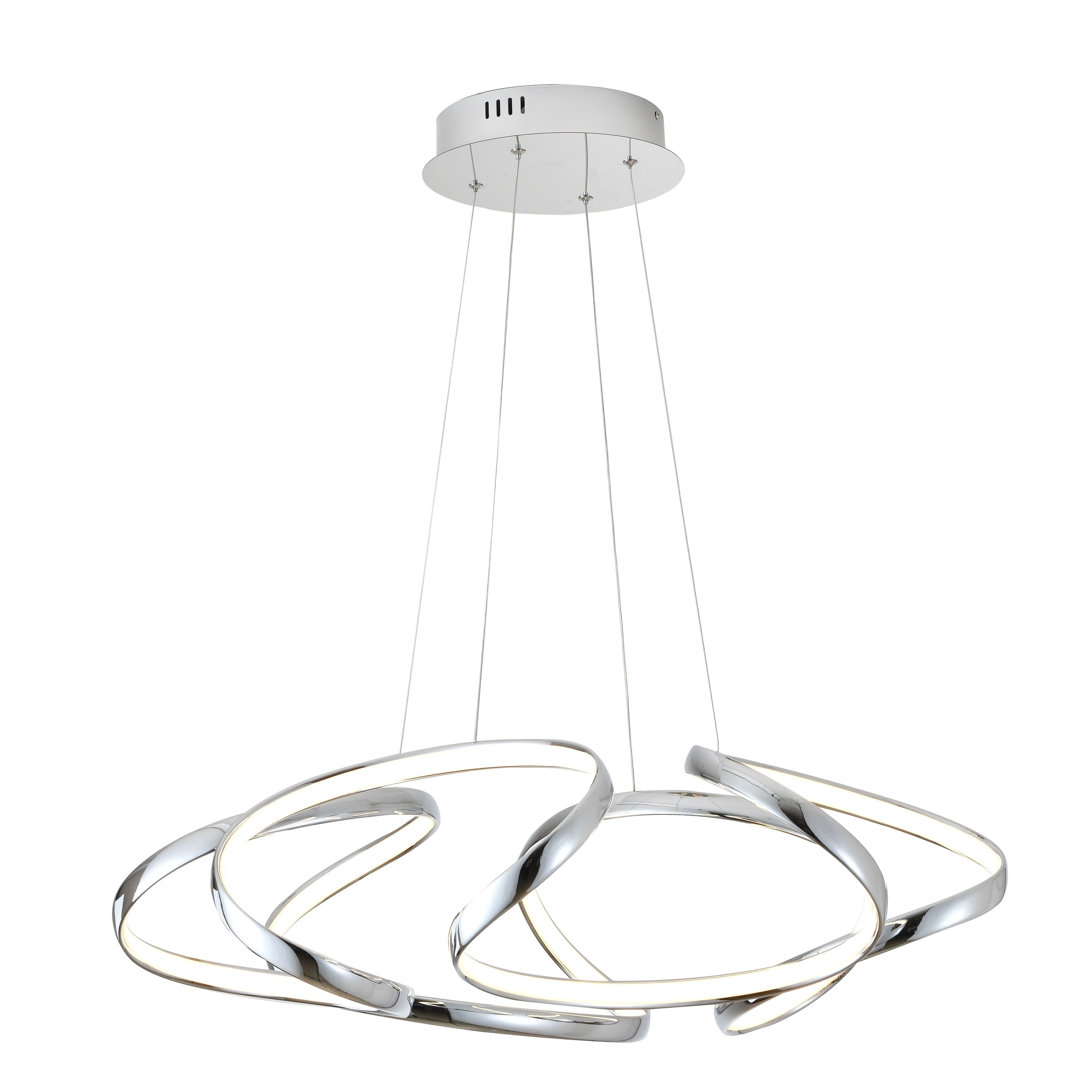 Chrome Aluminum Led Lighting With White Acrylic Diffuser