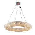 Chrome Metal Chandelier With Clear Crystal Accents