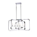 Chrome Metal Rectangular Ceiling Fixture