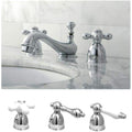 Kingston Brass Polished Chrome Finish Brass Ceramic Mini Widespread Bathroom Faucet