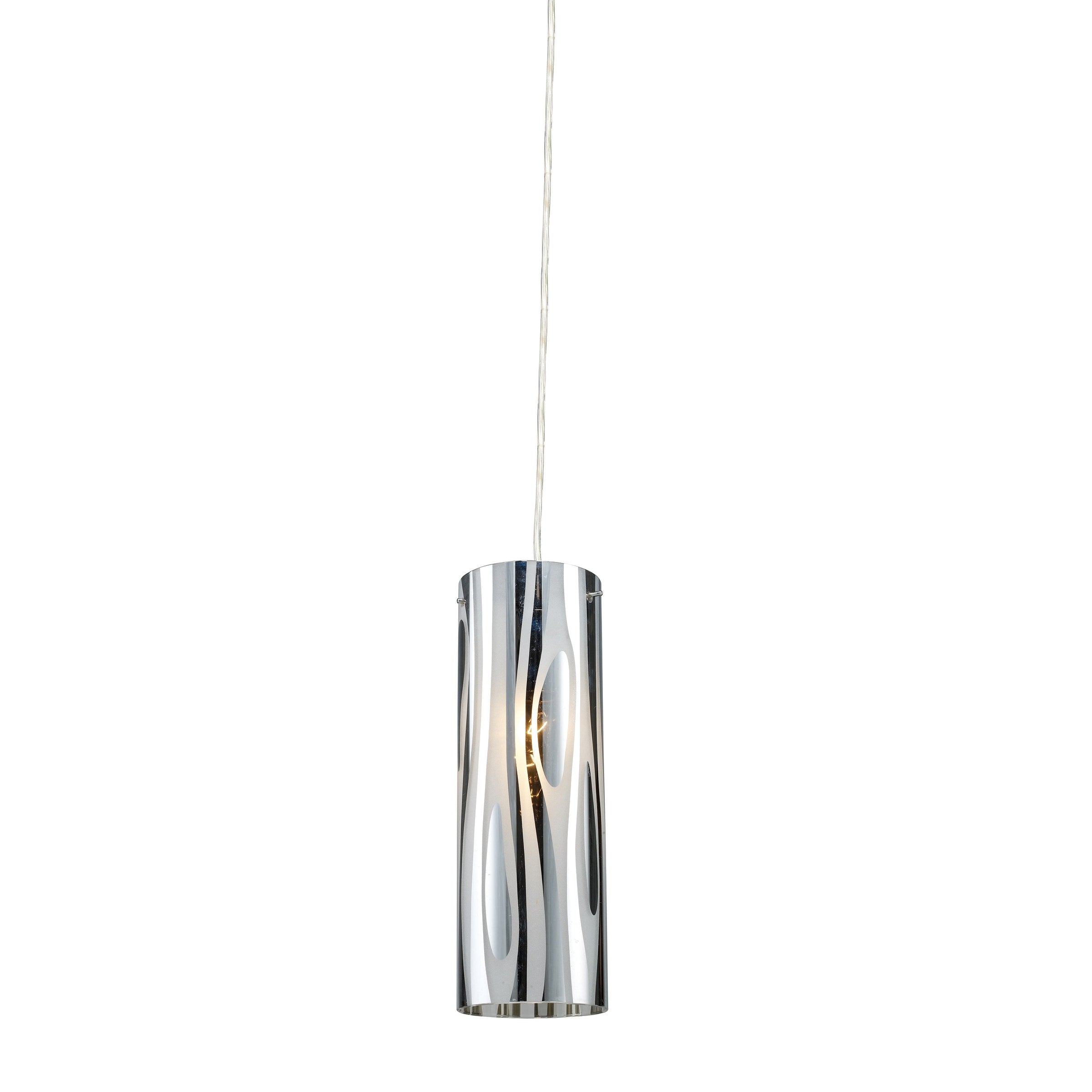 Chromia 4 Inch Wide 1 Light Pendant In Polished Chrome 4In W X 4In D X 12In H