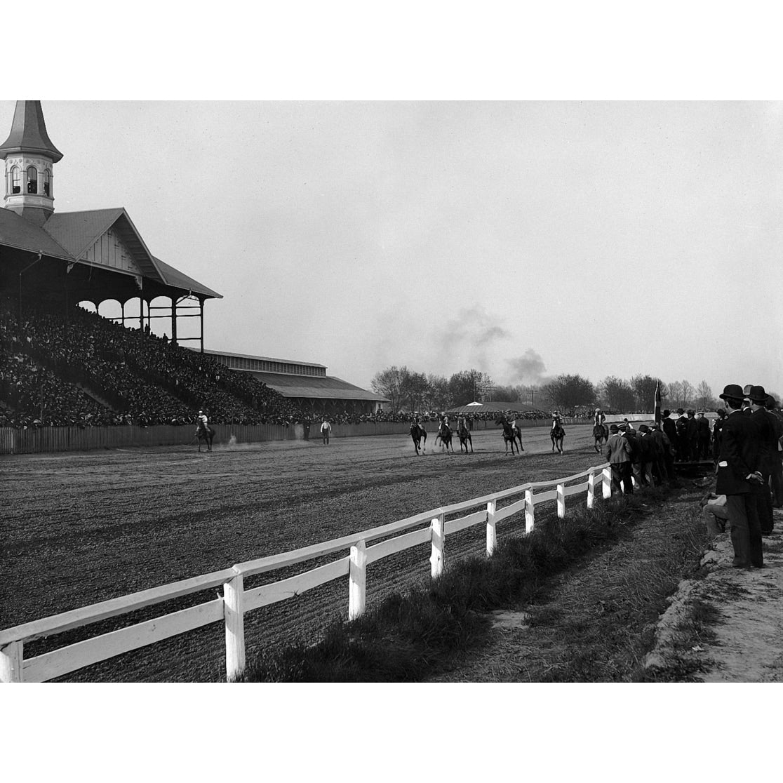 Churchill Downs Black And White Gallery Wrapped Canvas