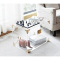 Ciao Bella Acrylic Trunk Available With Wheels Rustic Brass