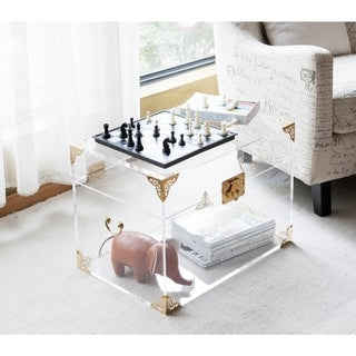 Ciao Bella Acrylic Trunk Available With Wheels Rustic Brass