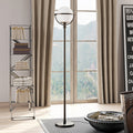 Cieonna Blackened Bronze Globe Stem Floor Lamp