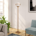 Cieonna Brass Globe Stem Floor Lamp
