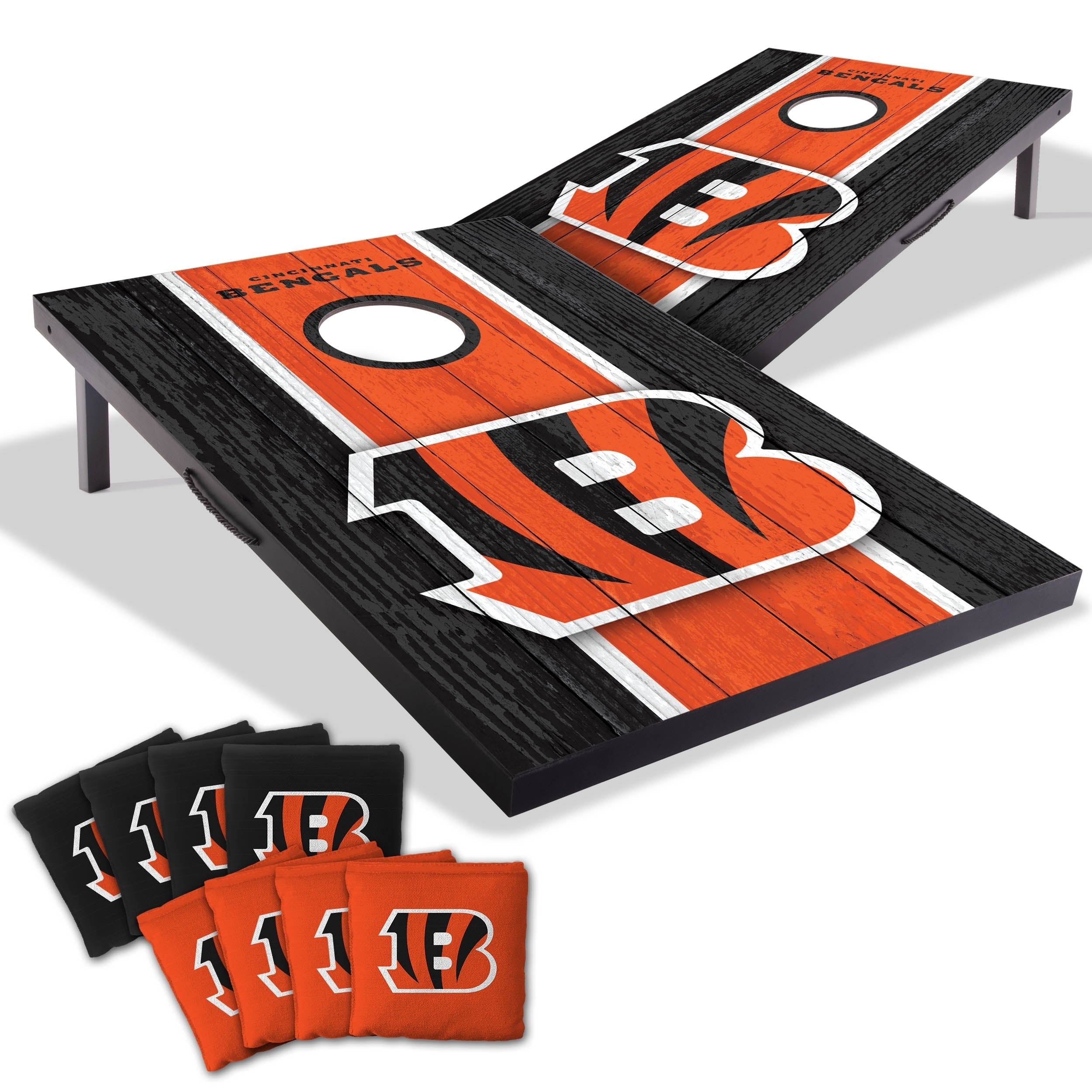 Cincinnati Bengals Nfl Compact 2X3 Tailgate Cornhole Board Set