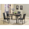 Citico 5 Piece Metal Dinette Set With Laminated Faux Marble Top Black