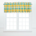 Citrus Mist Plaid Valance Set Of 2 15.5 X 72