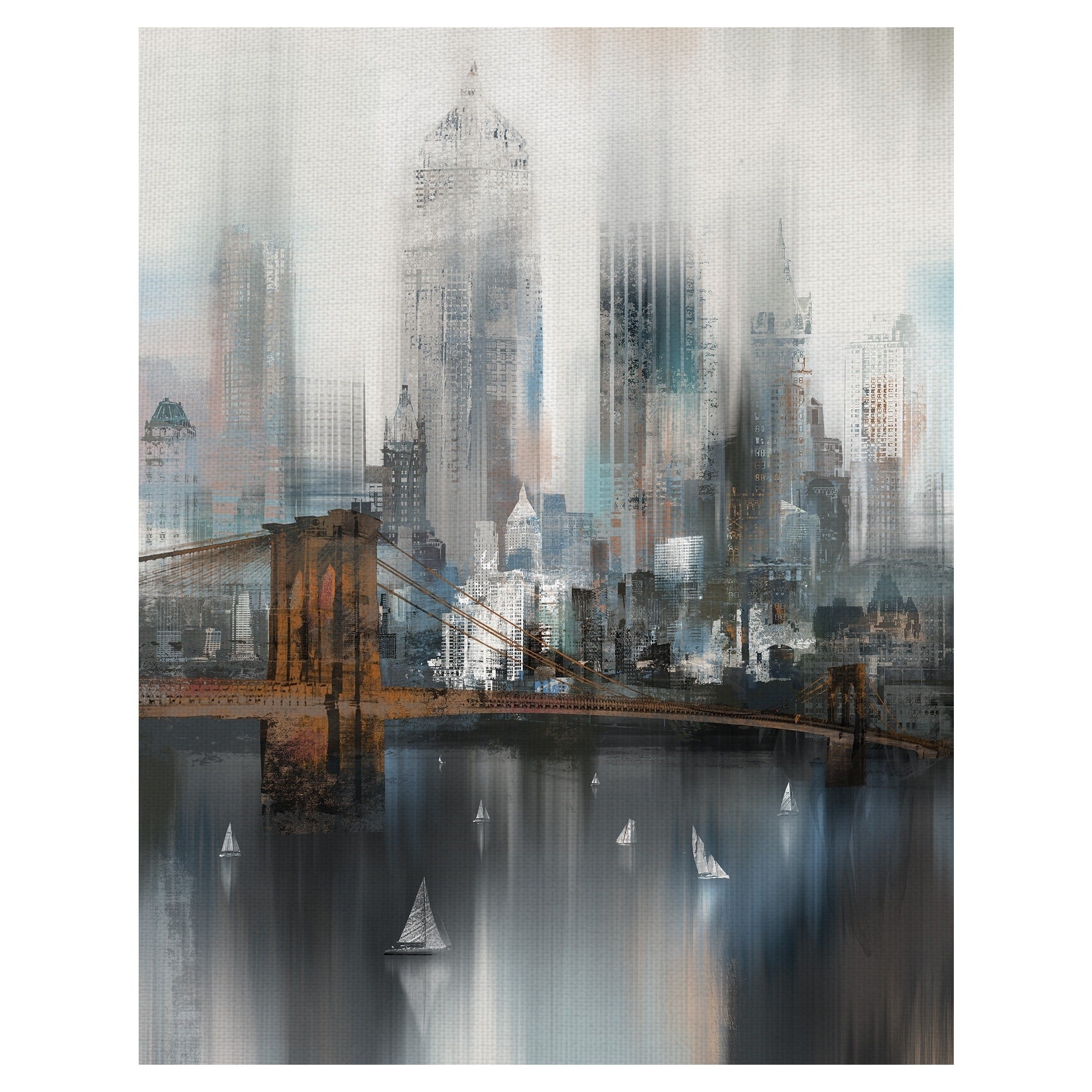 Cityscape New York City Wrapped Canvas Art Print