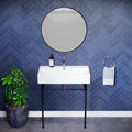 Claire 30 Console Sink White Basin Black Legs