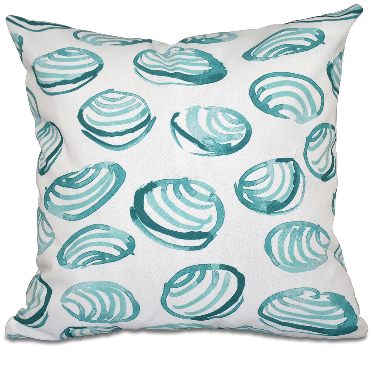 Clams Geometric Print 18 Inch Throw Pillow