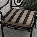 Clara 19 Inch Indoor Outdoor Brown Black Stripe Cushion Made With Sunbrella