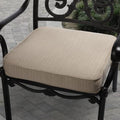Clara 19 Inch Indoor Outdoor Textured Beige Cushion Made With Sunbrella