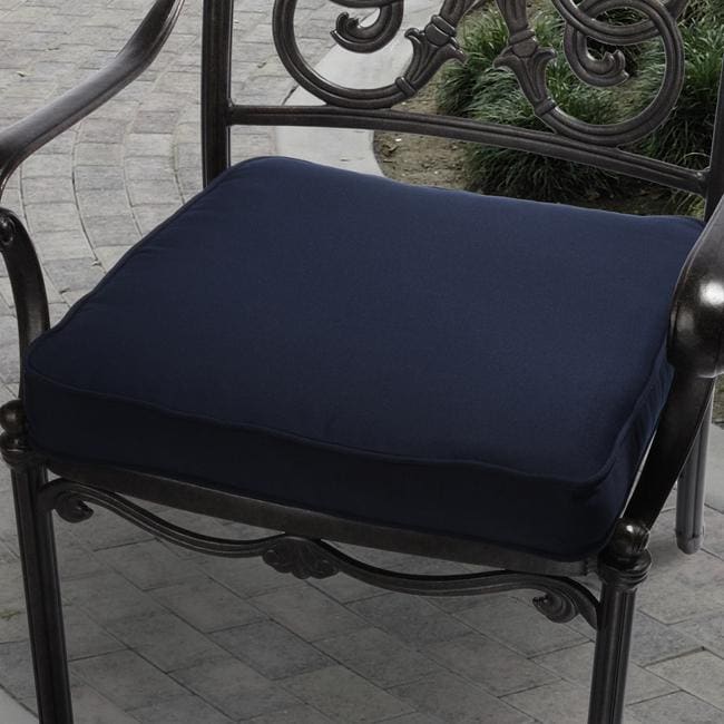 Clara 20 Inch Outdoor Navy Blue Cushion With Sunbrella