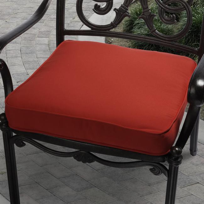 Clara 20 Inch Outdoor Red Cushion Made With Sunbrella