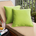 Clara Outdoor Green Accent Pillows Made With Sunbrella Set Of 2 22 X 22 X 5