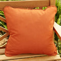 Clara Rust 18 Inch Square Outdoor Sunbrella Pillows Set Of 2
