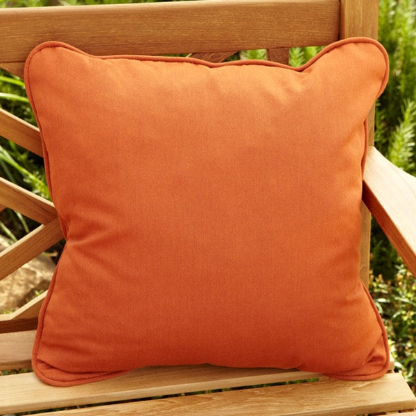 Clara Rust 18 Inch Square Outdoor Sunbrella Pillows Set Of 2