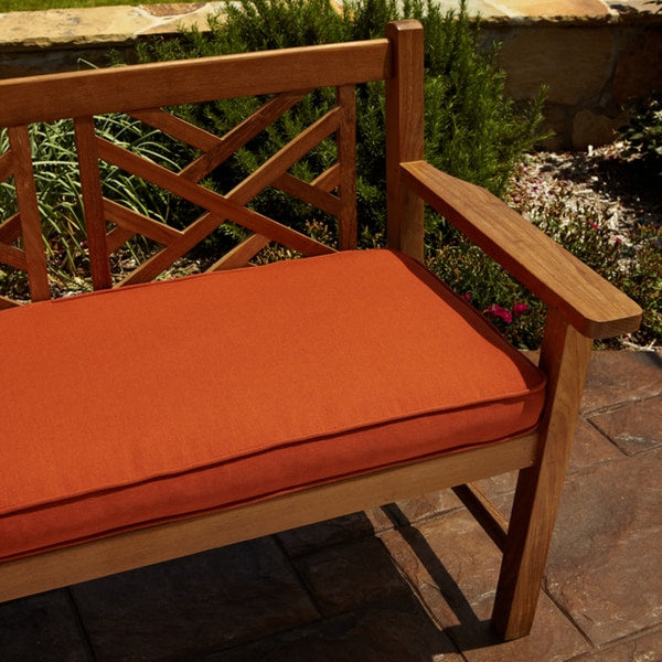 Clara Rust Indoor Outdoor 48 Inch Sunbrella Bench Cushion